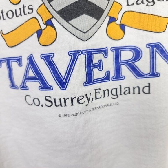 Miles Tavern Sweatshirt Vintage 90s Surrey England Pub Made In USA Mens Large - Picture 3 of 6